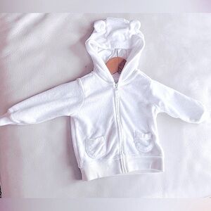 5/$30💥Bear Ears Cozy Terry Hooded Jacket, Full Zip-Up, Pockets, Unisex, Carter's